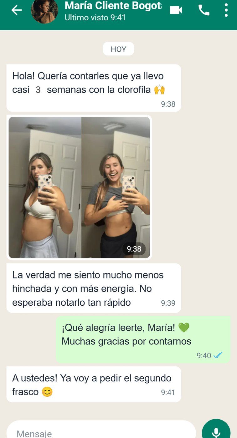 Mensaje de una clienta